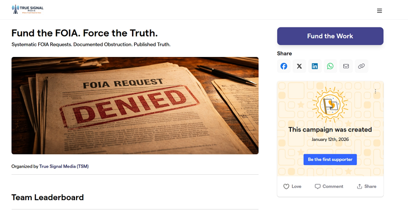 Support True Signal Media - Donate Now